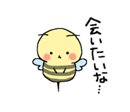 honeybee and flower sticker #6093850