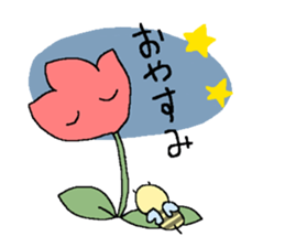 honeybee and flower sticker #6093853