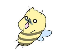 honeybee and flower sticker #6093854