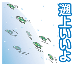 ayu fishing sticker (tomo tsuri sticker) sticker #6093924