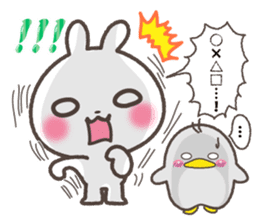 Rabbit and penguin sticker #6094682