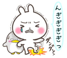 Rabbit and penguin sticker #6094683