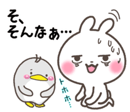 Rabbit and penguin sticker #6094685