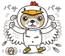 The name of this pug is "Inukichi". sticker #6095383