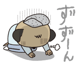 The name of this pug is "Inukichi". sticker #6095401
