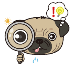 The name of this pug is "Inukichi". sticker #6095411