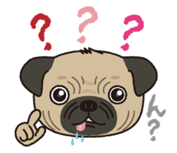 The name of this pug is "Inukichi". sticker #6095412