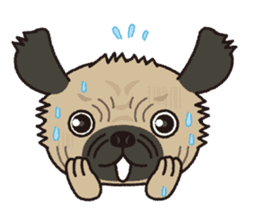 The name of this pug is "Inukichi". sticker #6095415
