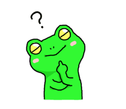 A frog speaks in Iida dialect sticker #6096019