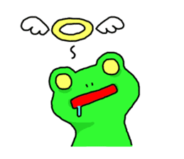 A frog speaks in Iida dialect sticker #6096043