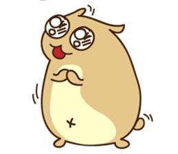 Happy Funny Hamster sticker #6096129