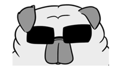 Pug ya sticker #6096460