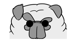 Pug ya sticker #6096461