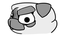 Pug ya sticker #6096468