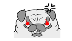 Pug ya sticker #6096470