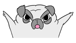 Pug ya sticker #6096472