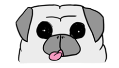 Pug ya sticker #6096484