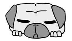 Pug ya sticker #6096485