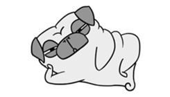 Pug ya sticker #6096489