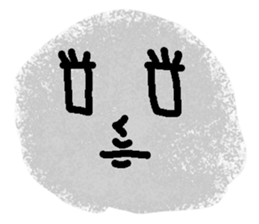 Very expressive face stone. sticker #6096818