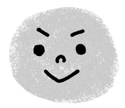 Very expressive face stone. sticker #6096822