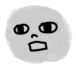 Very expressive face stone. sticker #6096826