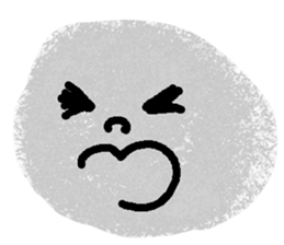 Very expressive face stone. sticker #6096829