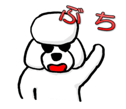 Teku the Poodle Hiroshima Dialect sticker #6097306
