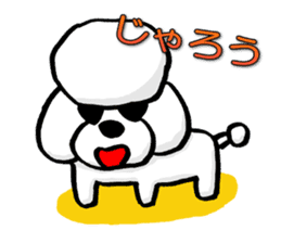 Teku the Poodle Hiroshima Dialect sticker #6097310