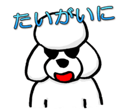 Teku the Poodle Hiroshima Dialect sticker #6097312