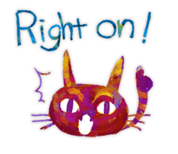 Colorful cats assortment (English) sticker #6098301
