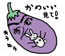 Eggplant Mom and eggplant Papa sticker #6098336