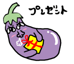 Eggplant Mom and eggplant Papa sticker #6098340