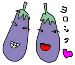 Eggplant Mom and eggplant Papa sticker #6098349