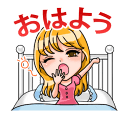 JAPANESE LOVELY HOSTESSES LINE STAMP sticker #6098616