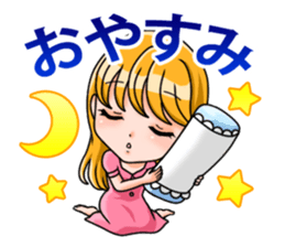 JAPANESE LOVELY HOSTESSES LINE STAMP sticker #6098617