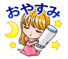 JAPANESE LOVELY HOSTESSES LINE STAMP sticker #6098617