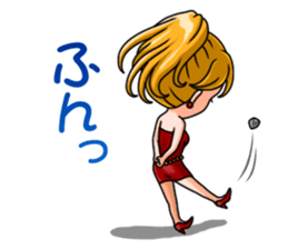 JAPANESE LOVELY HOSTESSES LINE STAMP sticker #6098623