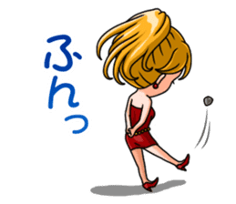 JAPANESE LOVELY HOSTESSES LINE STAMP sticker #6098623
