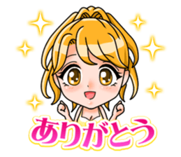 JAPANESE LOVELY HOSTESSES LINE STAMP sticker #6098624
