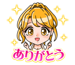 JAPANESE LOVELY HOSTESSES LINE STAMP sticker #6098624