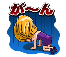JAPANESE LOVELY HOSTESSES LINE STAMP sticker #6098625