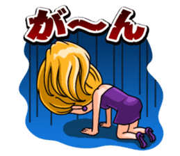 JAPANESE LOVELY HOSTESSES LINE STAMP sticker #6098625