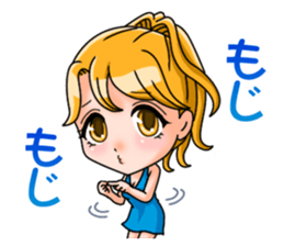 JAPANESE LOVELY HOSTESSES LINE STAMP sticker #6098628