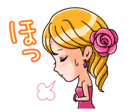 JAPANESE LOVELY HOSTESSES LINE STAMP sticker #6098632