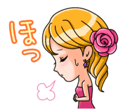 JAPANESE LOVELY HOSTESSES LINE STAMP sticker #6098632