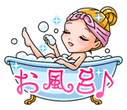 JAPANESE LOVELY HOSTESSES LINE STAMP sticker #6098633