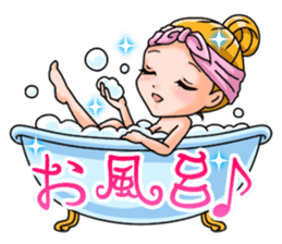 JAPANESE LOVELY HOSTESSES LINE STAMP sticker #6098633