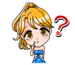 JAPANESE LOVELY HOSTESSES LINE STAMP sticker #6098636
