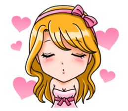 JAPANESE LOVELY HOSTESSES LINE STAMP sticker #6098646